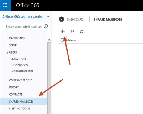 Create a shared mailbox .